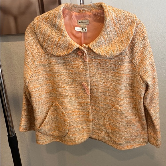 ANTHROPOLOGIE ELEVENSES TWEED CROPPED JACKET - Picture 2 of 4